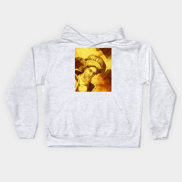 Dionysius of Halicarnassus Golden Portrait | Dionysius of Halicarnassus Artwork 9 Kids Hoodie by JustLit